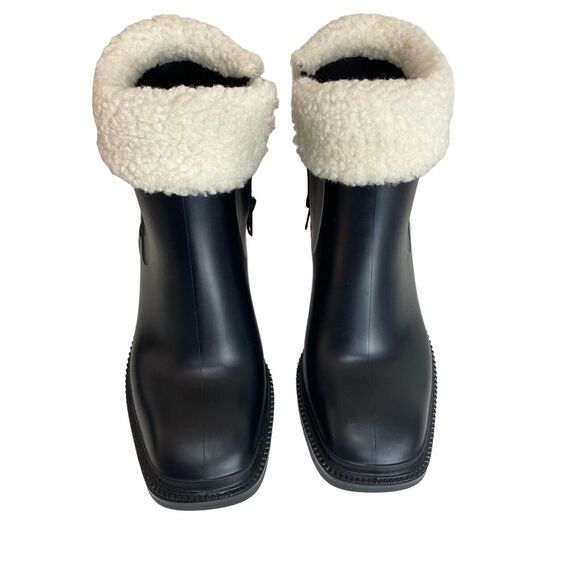 INC Eadin Ankle Bootie Faux Leather Faux Fur Trim Zipper Boots Womens Size 9 - Picture 16 of 16